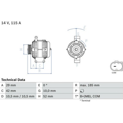generátor BOSCH 0 986 081 040