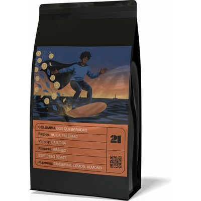 21 Coffee Columbia Dos Quebradas Caturra Washed 1 kg