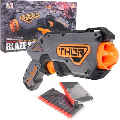 mamido Dětská manuální pistole na pěnové náboje Blaze Storm šedá – Hledejceny.cz