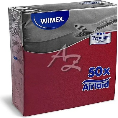 Airlaid ubrousky Premium bordové 50ks 40x40cm
