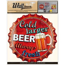 Samolepiaca dekorácia - Wall decor Retro Cold larger BEER 30,5 x 38 cm