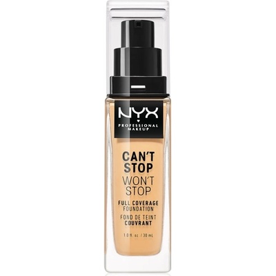 NYX Professional Makeup Can't Stop Won't Stop 24 hour Foundation Vysoce krycí make-up 10 Buff 30 ml