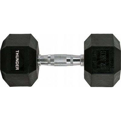 SPORT BLAST Pevná jednoruční činka potažená pogumovaná 1 x 12,5 kg