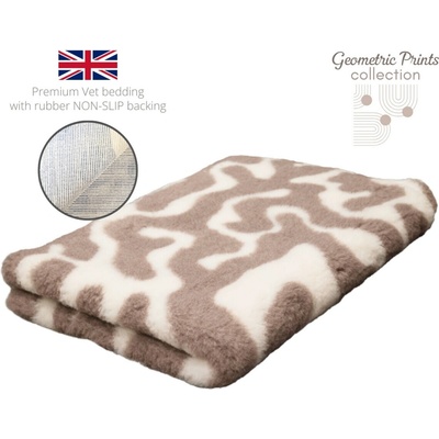 DRYBED Premium Vet Bed Swirls svetlohnedý + krémový
