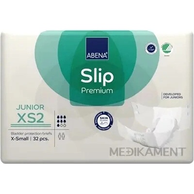ABENA Slip Premium JUNIOR XS2 plienkové nohavičky boky 40-60 cm savosť 1500 ml 32 ks