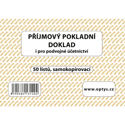 Optys 1314 Příjmový.pokladní. doklad.NCR 50listů