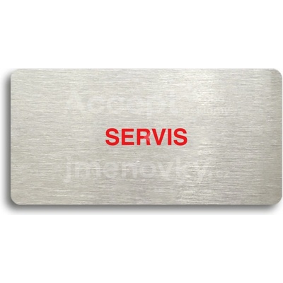ACCEPT Piktogram SERVIS - stříbrná tabulka - barevný tisk bez rámečku