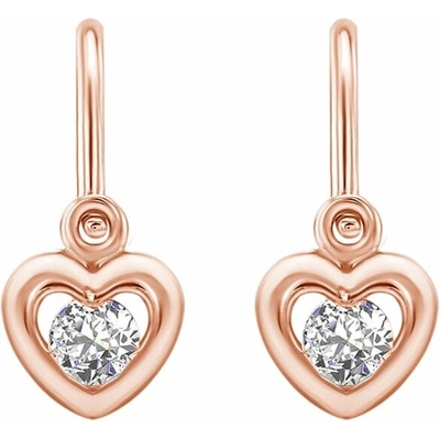 Eppi Zlaté detské náušnice v tvare srdiečka Aurora EP35951