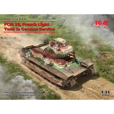 ICM FCM 36 French LT in German service 3x camo 35337 1:35