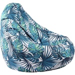 PUFRELAX Калъф за пуф круша, 220л. , Nirvana Hobbit - Tropical Leaves (COVER_PUF-G-NH-TEXP-TRO) - topmarket