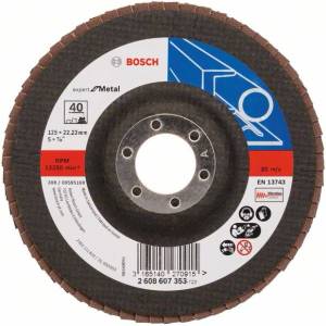 Bosch Шлифовъчен диск с ламелен профил X551, EfM D = 125 мм; G = 80, ъглова 2608607355 (2608607355)