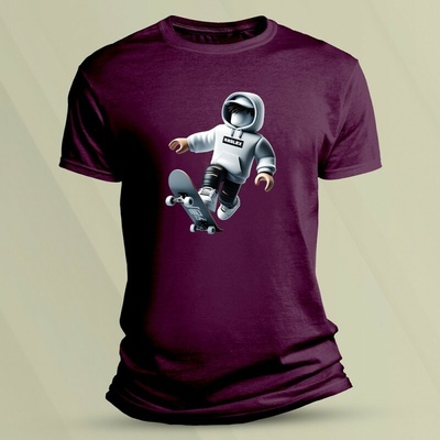 Sandratex dětské bavlněné tričko Roblox skin 2 Vínová