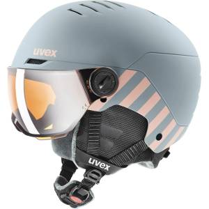 uvex Детска ски каска Uvex Kid's Rocket Visor Ski helmet - Rhino / Blush Matt - размер 51-55 cm (418-0715-0511)
