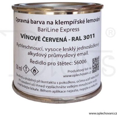 Brons Opravná barva 50 ml vínově červená RAL 3011