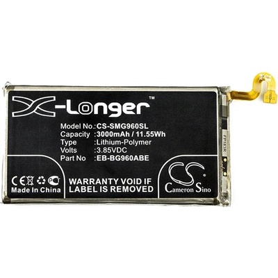 Cameron Sino Samsung S9 CAMERON SINO Li-Polymer батерия 3.85V/3000mAh, съвместима със Samsung EB-BG960ABE, BLACK CS-SMG960SL (CS-SMG960SL)