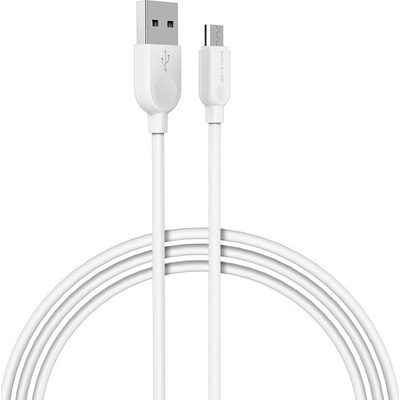 Borofone BX14 LinkJet, USB na Micro USB, 2,4A, 1m, bílý