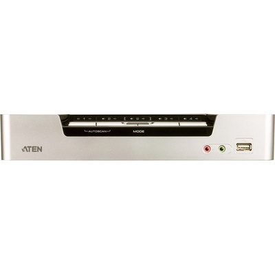 ATEN KVMP превключвател, ATEN CS1794, 26 порта, USB, HDMI, Audio, Черен/Сребрист (ATEN-CS1794-AT-G)