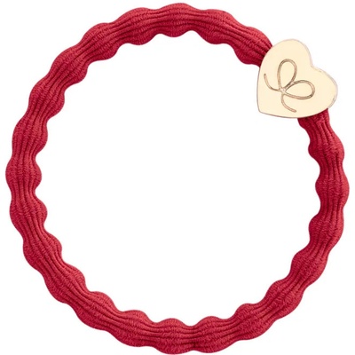 By Eloise London Gold Heart Gumička na vlasy pre ženy farba Cherry Red