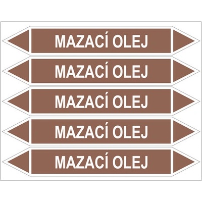 Značení potrubí, mazací olej PZGL 008106