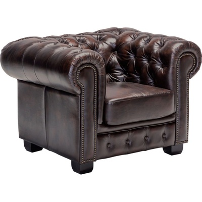 Sob nábytek Chesterfield hnědá pravá kůže F0A00000004W
