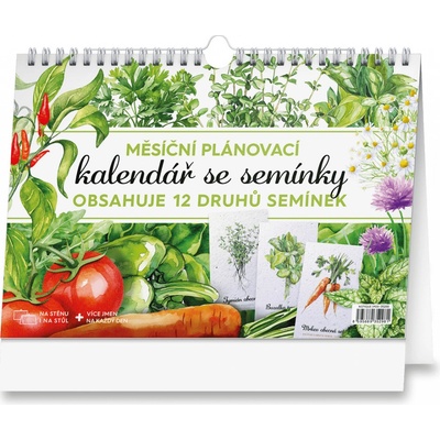 Měsíční plánovací se semínky stolní 2026 – Zboží Dáma