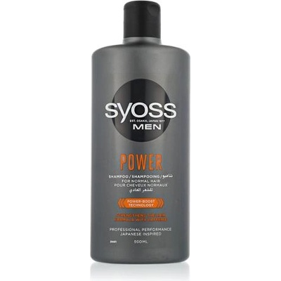 Syoss Men Power Shampoo 500 ml енергизиращ шампоан за мъже за здрава коса за мъже