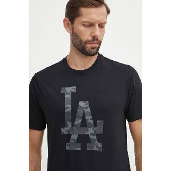 47 brand Памучна тениска 47 brand MLB Los Angeles Dodgers в черно с принт BB012TEMECH608510JK (BB012TEMECH608510JK)