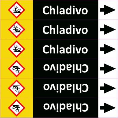 Grafiko | Chladivo - dle ISO 20560 - Materiál Samolepící PVC folie, Rozměr aršík 6 ks 52x280 mm