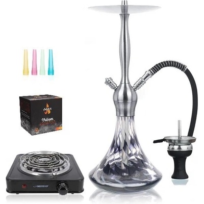 Aladin Alux Captain Silver-Black 54cm komplet SET žhavič uhlíky