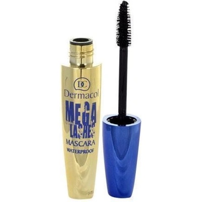Dermacol Mega Lashes vodoodolná riasenka pre objem a predĺženie rias Black 12,5 ml