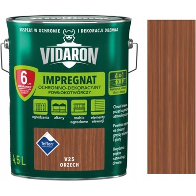 Vidaron ochranná lazura 4,5l ořech V25