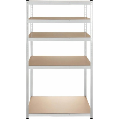 Bigstren 27509 Kovový skladovací regál, 5 polic, 180 × 100 × 60 cm, stříbrný