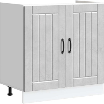 vidaXL Шкаф за мивка, Lucca, бетонно сив, инженерно дърво (853691)