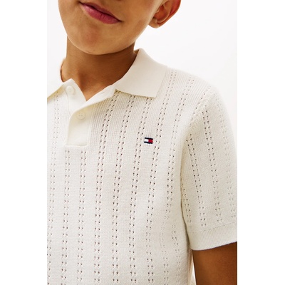 Tommy Hilfiger тениска с яка детска памучна (KB0KB10251.128.176.PPY2)