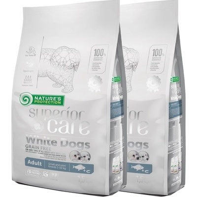 Natures Protection Superior care white dog GF Adult white fish Small & Mini 2 x 10 kg
