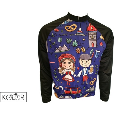 Kolor unisex s dlouhým rukávem CZECH modrý