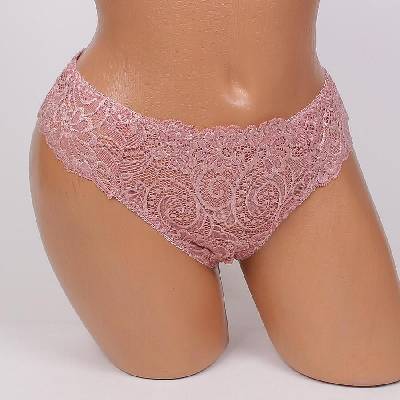 Дантелена бикина в цвят пепел от рози с флорални мотиви