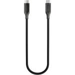 Nomad Здрав кевларен USB-C към USB-C кабел за MacBook и устройства с USB-C порт (30 см) - Nomad Kevlar USB-C to USB-C Charging Cable 240W (черен) (9B4478114L4L)