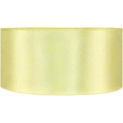 Saténová stuha oboustranná 25m x 38mm žlutozelená