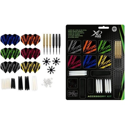 Dárkový set XQMax šipky 2x3 23g Steel Brass s příslušenstvím