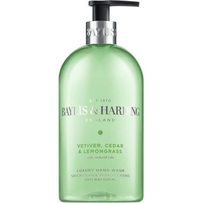 Baylis & Harding Vetiver Cedr & Lemongrass Antibakteriální tekuté mýdlo na ruce 500 ml
