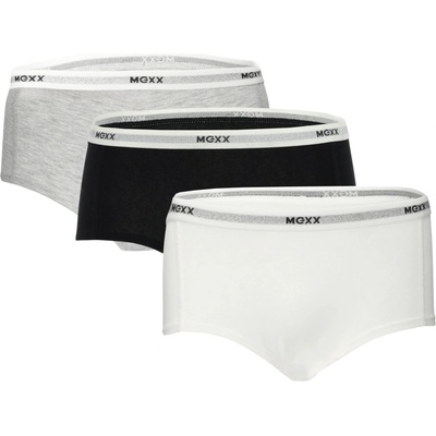 Mexx Dámske bedrové nohavičky 3 kusy čierna biela sivá