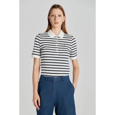 Gant SLIM STRIPED SHIELD SS PIQUE POLO biela