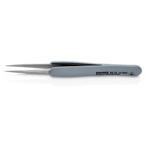 KNIPEX Прецизна пинсета с гумена дръжка esd 130 мм knipex 60048 (92 21 14 esd)