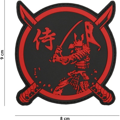 Gumová nášivka 101 Inc Samurai Warrior - čierna
