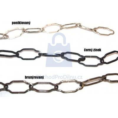 Řetěz ozdobný lustrový, povrchově upravený 2,8 x 39 mm brunýrovaný 20 m