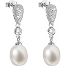 Evolution Group strieborné náušnice s pravými perlami 21040.1