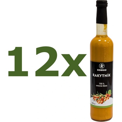 Dobrio Rakytník 100% ovocná šťava 12 x 500 ml