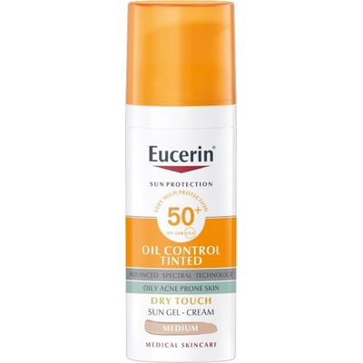 Eucerin Sun ochranný krémový gél SPF50+ tónovací medium 50 ml