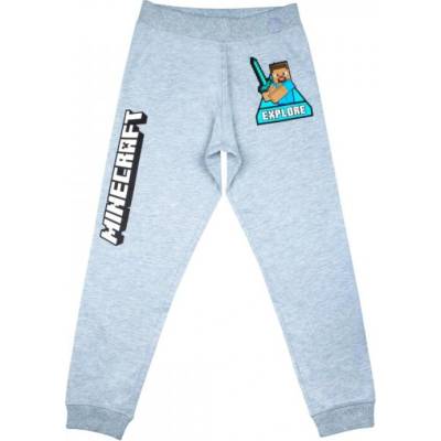 Fashion UK Chlapecké tepláky MINECRAFT MNCT-0041 šedý melír